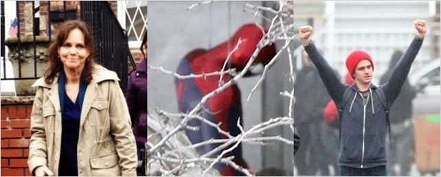 O Espetacular Homem-Aranha 2: Novas fotos mostram Andrew Garfield e Sally Field durante as filmagens